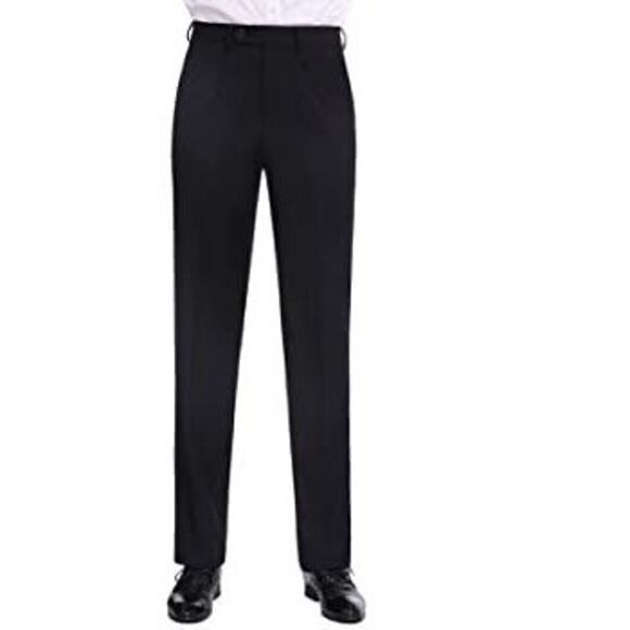 Pierre Loren Black unhemmed Dress pants size 36S 30W BNWT - Picture 1 of 5